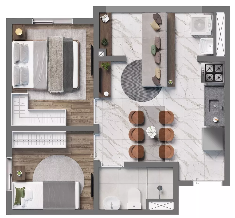 Apartamento, 2 quartos, 36 m² - Foto 3