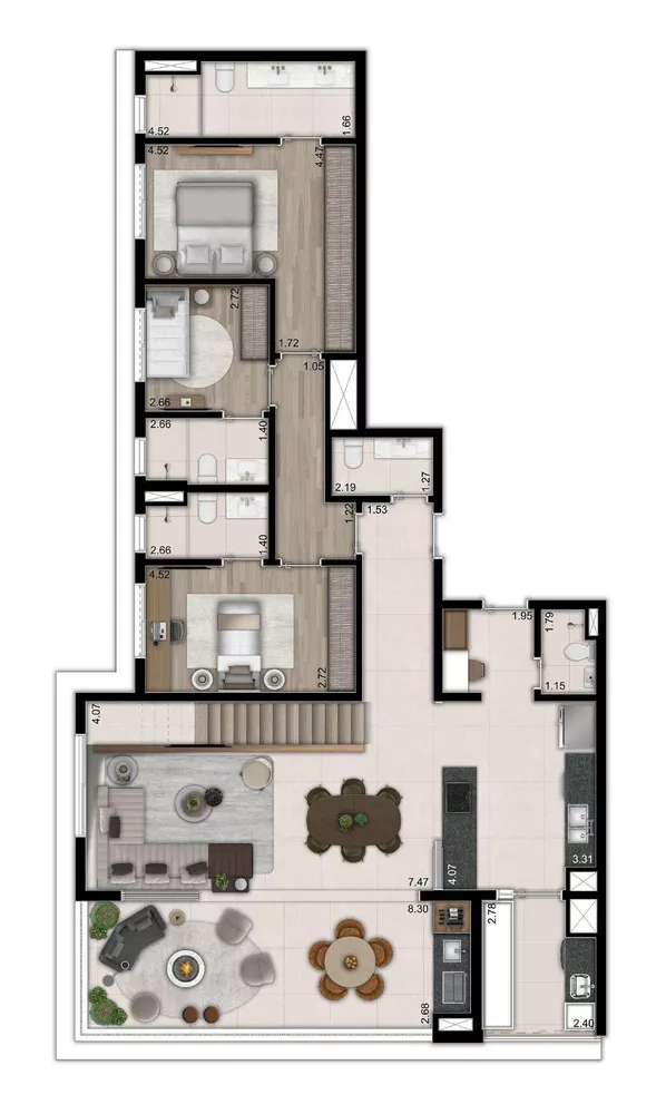Apartamento, 3 quartos, 172 m² - Foto 23