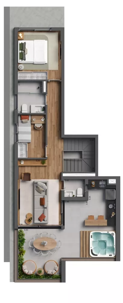 Apartamento, 2 quartos, 59 m² - Foto 2