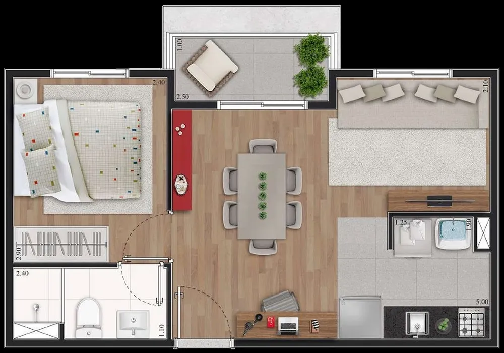 Apartamento, 2 quartos, 36 m² - Foto 10