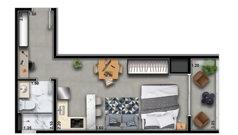 Apartamento, 1 quarto, 29 m² - Foto 16