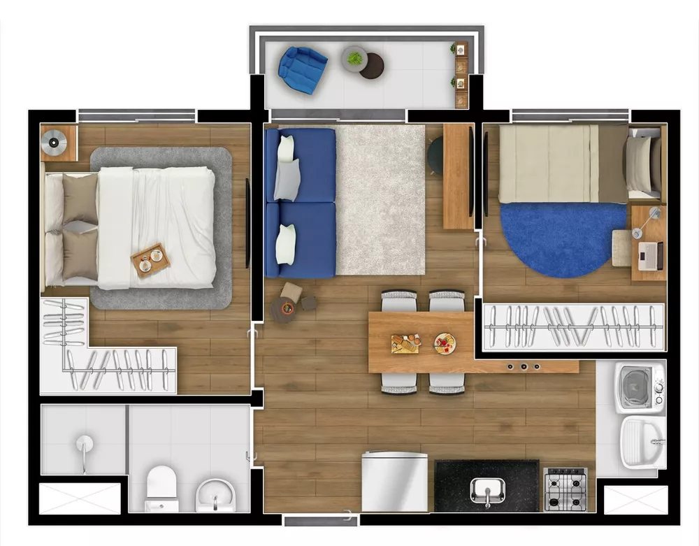 Apartamento, 2 quartos, 36 m² - Foto 11