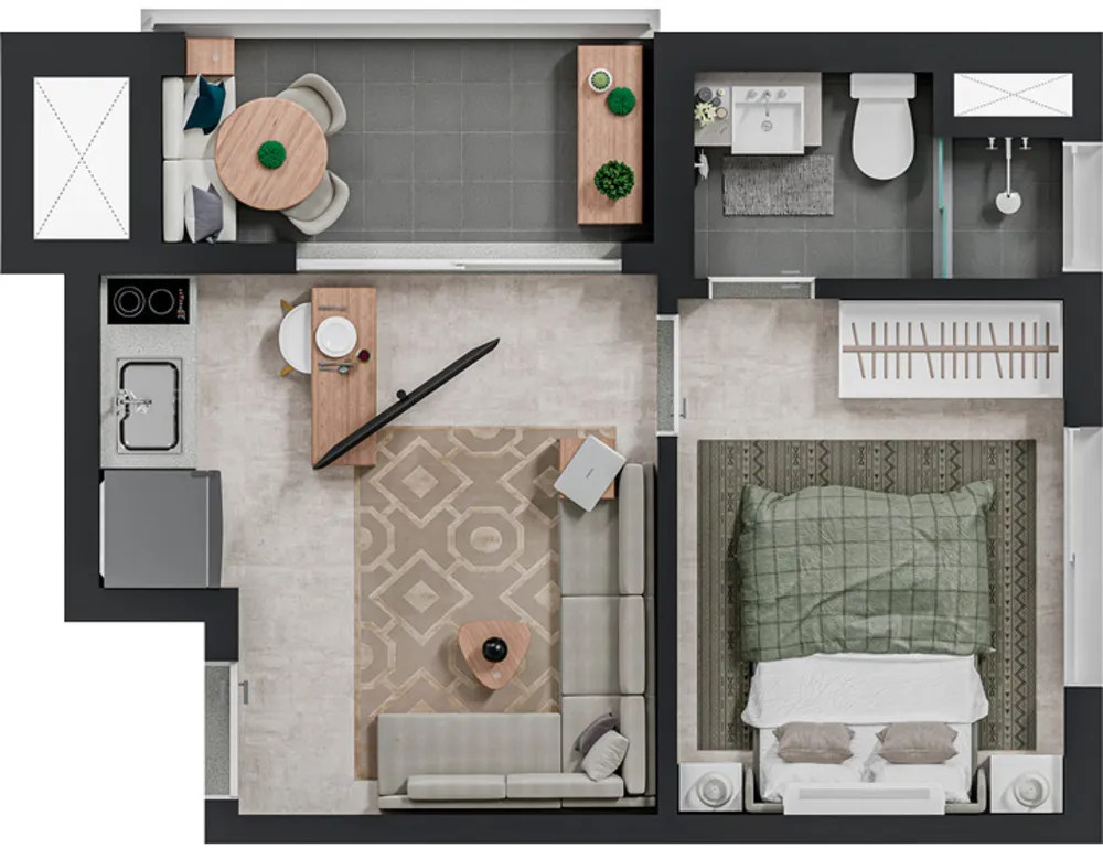 Apartamento, 1 quarto, 25 m² - Foto 22