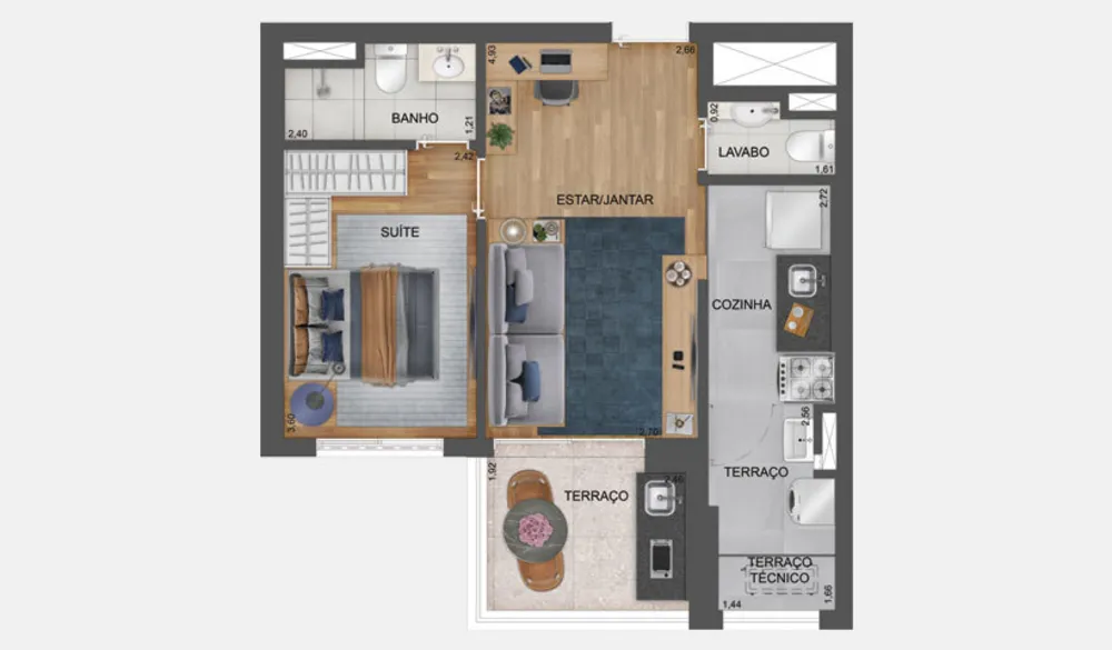 Apartamento, 1 quarto, 27 m² - Foto 42