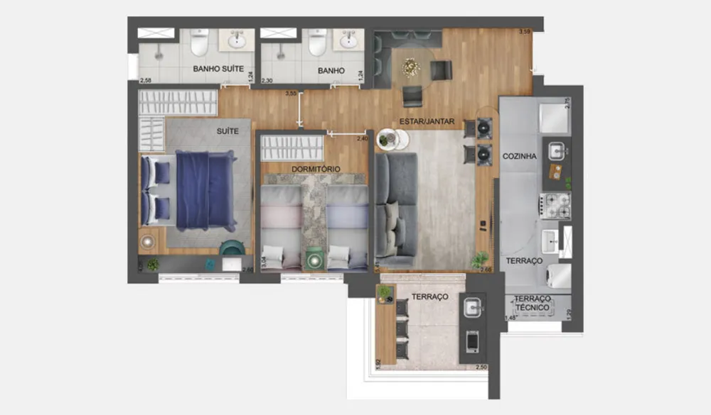 Apartamento, 1 quarto, 27 m² - Foto 43
