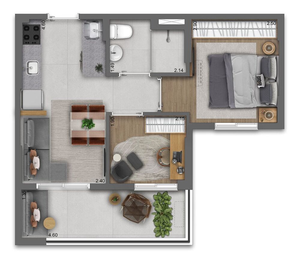 Apartamento, 2 quartos, 35 m² - Foto 13
