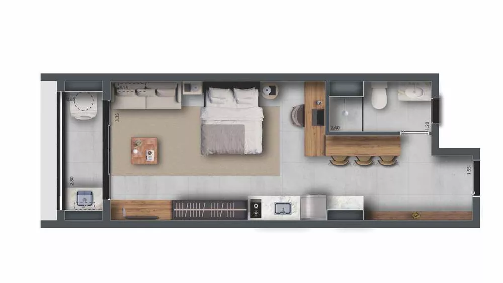 Apartamento, 2 quartos, 40 m² - Foto 12