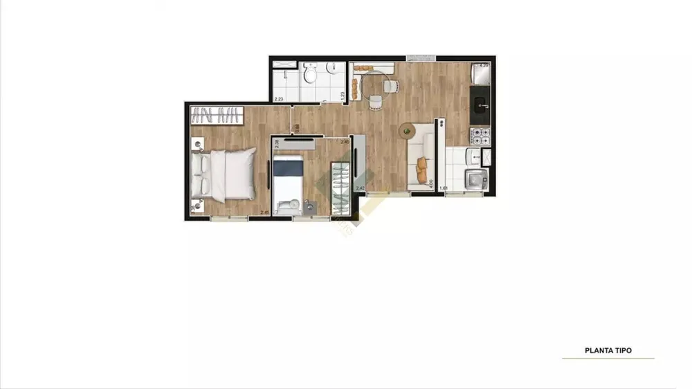 Apartamento, 2 quartos, 41 m² - Foto 6