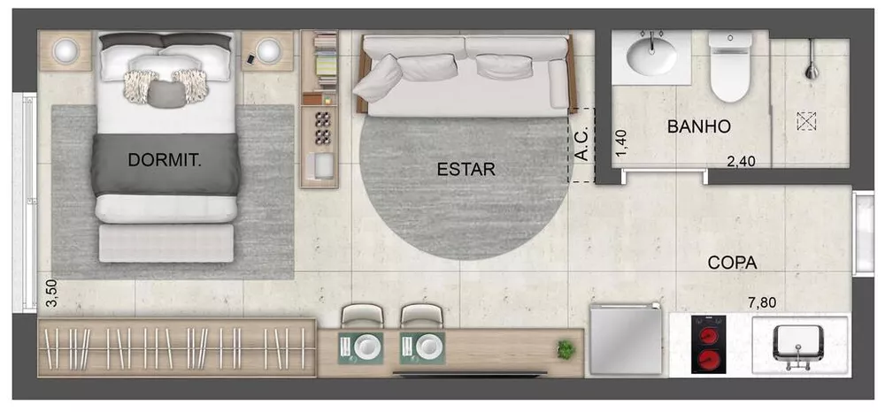 Apartamento, 1 quarto, 30 m² - Foto 6