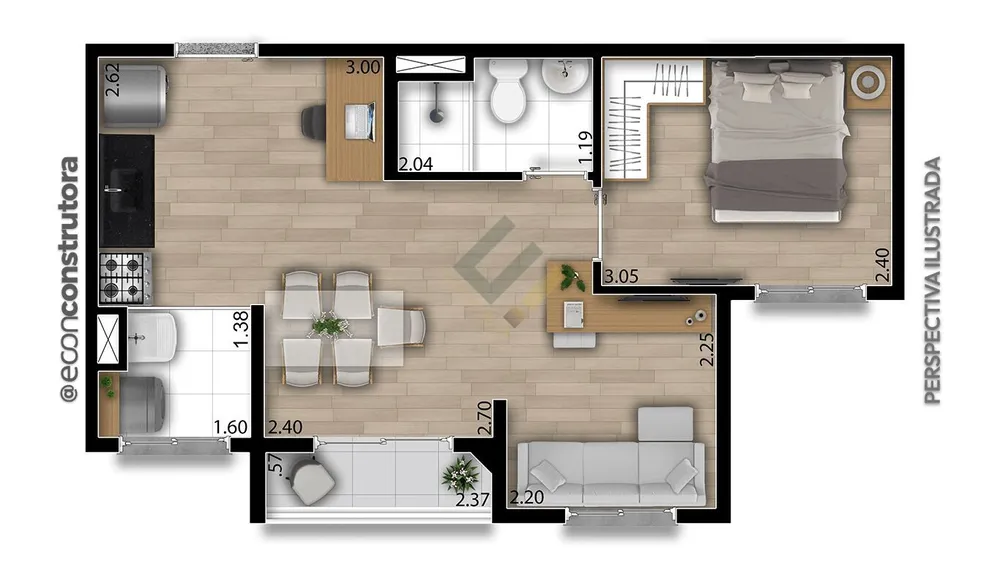 Apartamento, 2 quartos, 37 m² - Foto 3