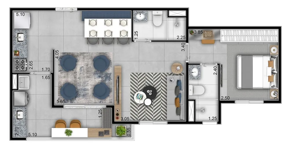 Apartamento, 2 quartos, 57 m² - Foto 5