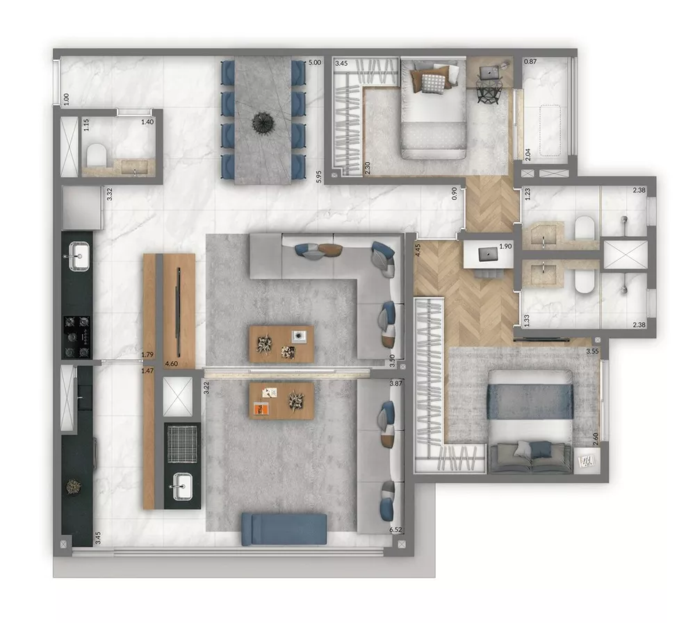 Apartamento, 2 quartos, 74 m² - Foto 16