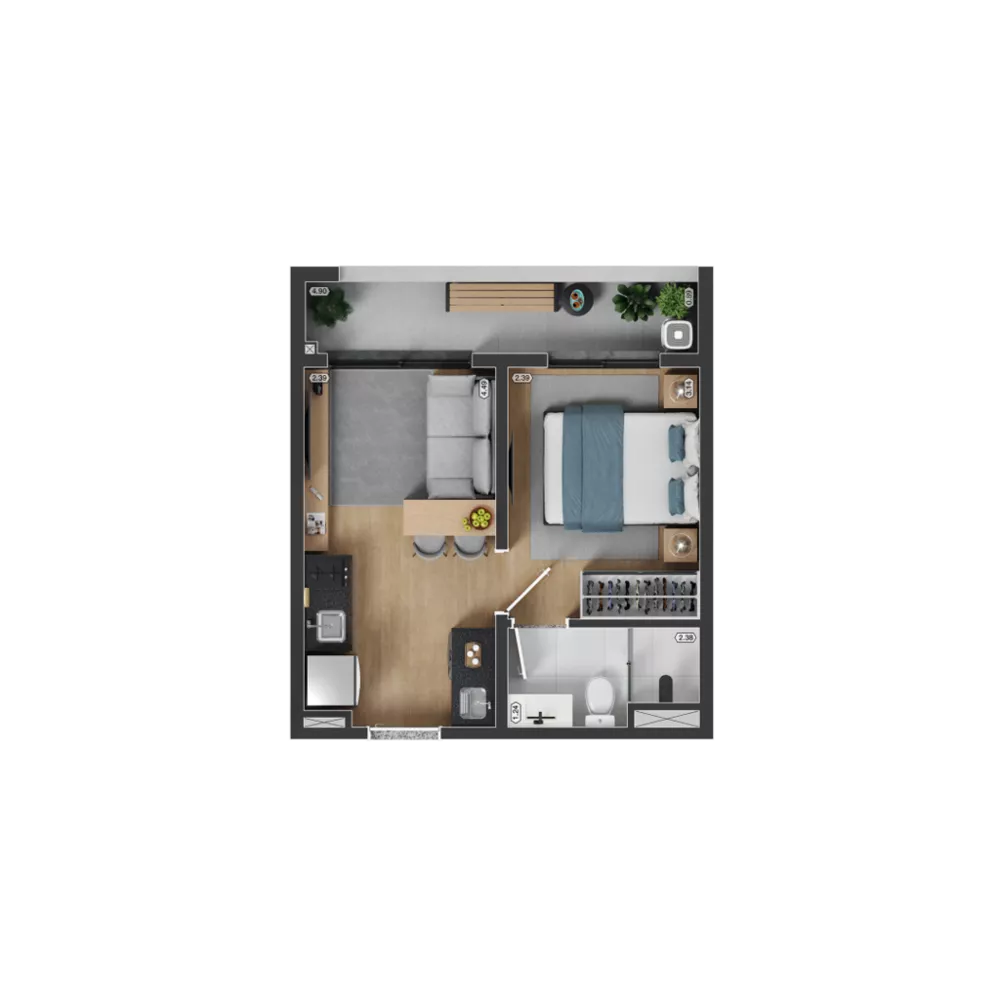 Apartamento, 1 quarto, 27 m² - Foto 9