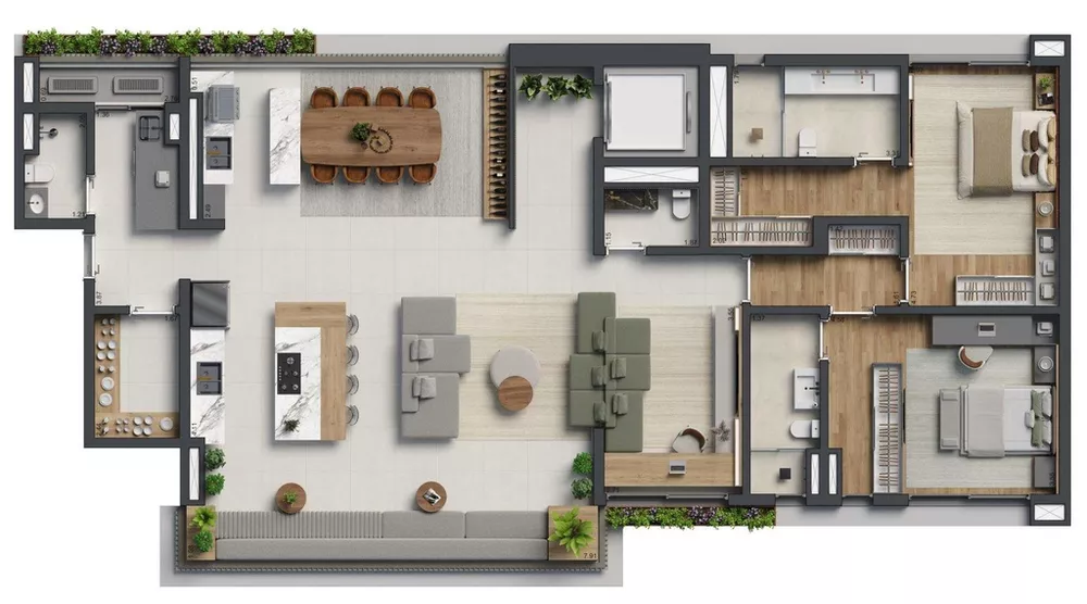Apartamento, 3 quartos, 205 m² - Foto 8