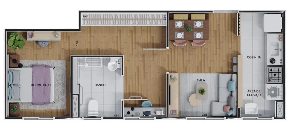 Apartamento, 2 quartos, 43 m² - Foto 14