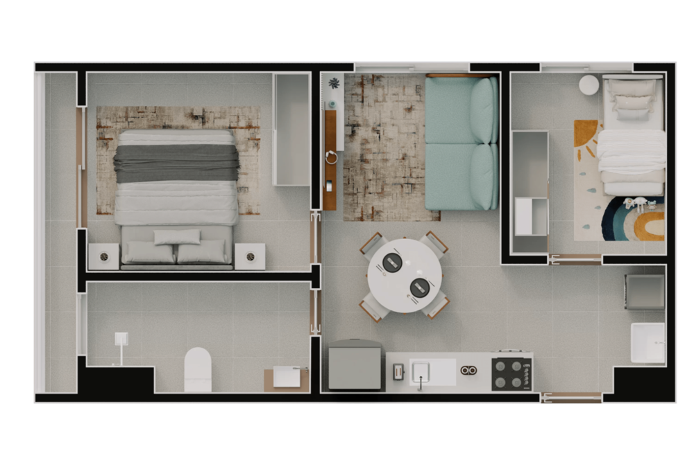 Apartamento, 2 quartos, 37 m² - Foto 1