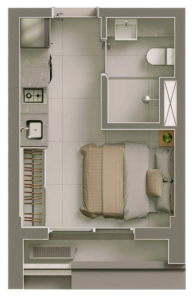 Apartamento, 1 quarto, 20 m² - Foto 3