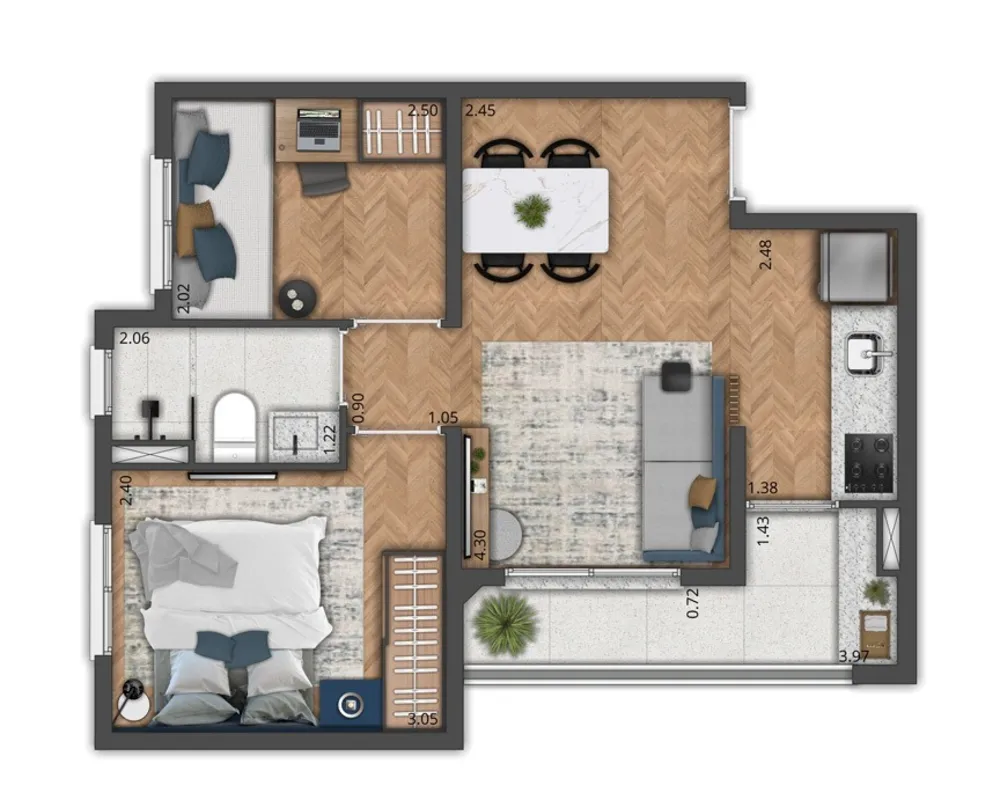 Apartamento, 1 quarto, 39 m² - Foto 14