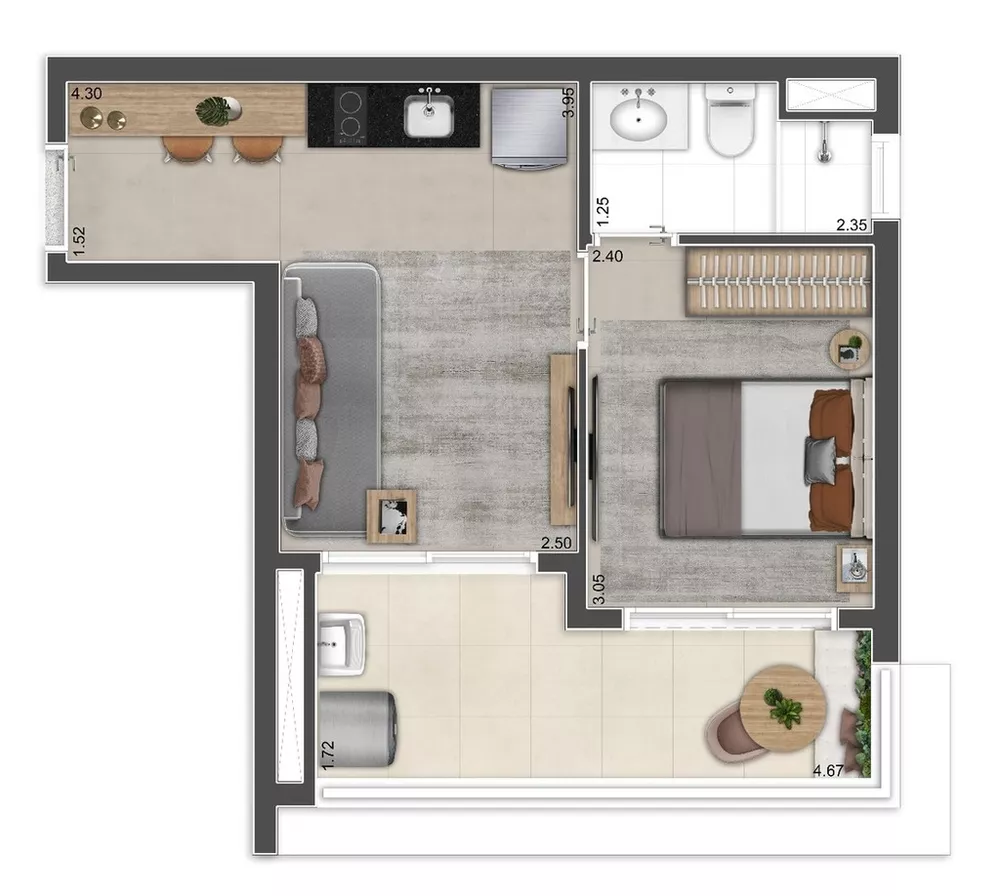 Apartamento, 1 quarto, 26 m² - Foto 19