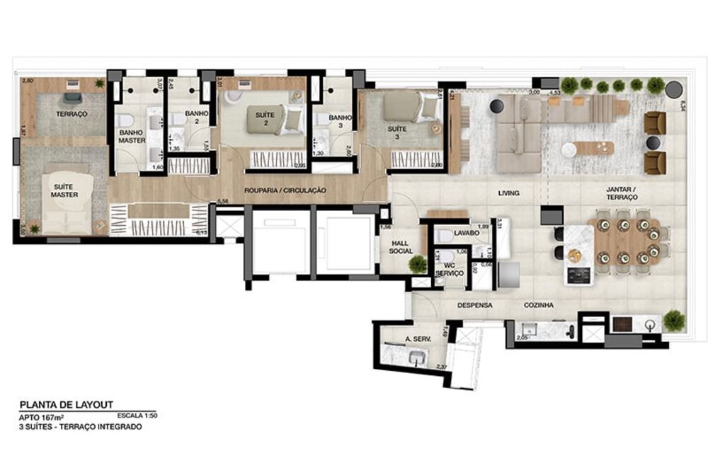 Apartamento, 3 quartos, 167 m² - Foto 20
