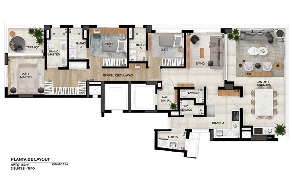 Apartamento, 3 quartos, 167 m² - Foto 21