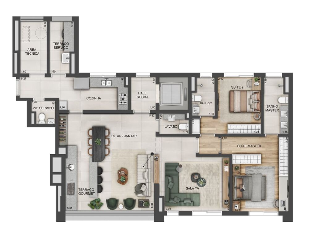 Apartamento, 4 quartos, 180 m² - Foto 24