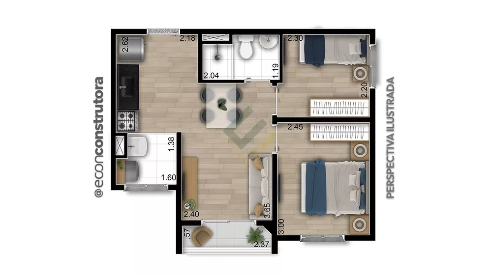 Apartamento, 2 quartos, 37 m² - Foto 6