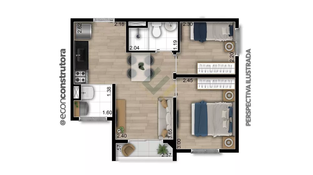 Apartamento, 2 quartos, 37 m² - Foto 19