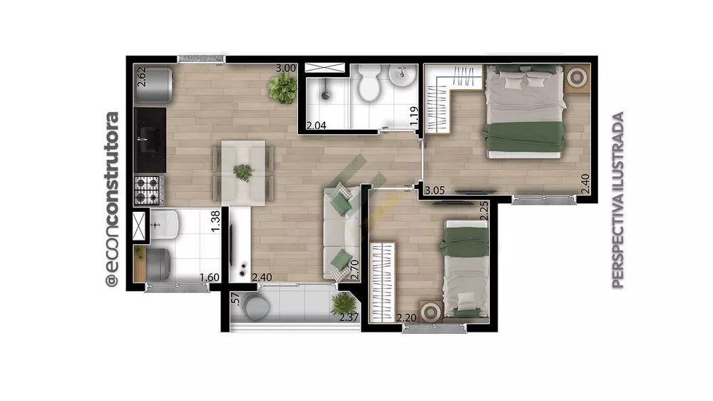 Apartamento, 2 quartos, 37 m² - Foto 33