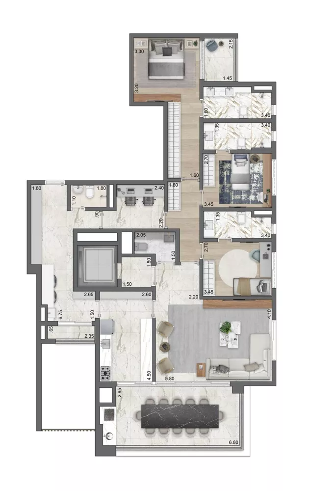 Apartamento, 4 quartos, 256 m² - Foto 20