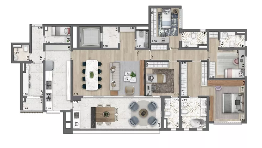 Apartamento, 4 quartos, 256 m² - Foto 5