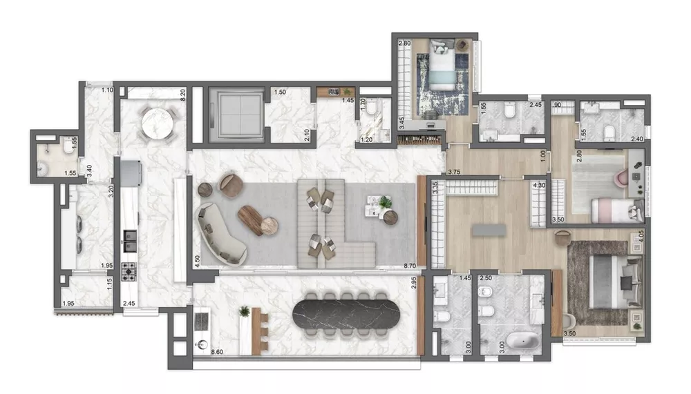 Apartamento, 4 quartos, 256 m² - Foto 2