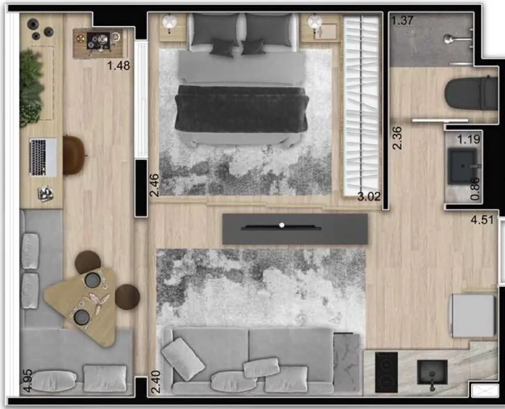 Apartamento, 1 quarto, 38 m² - Foto 10