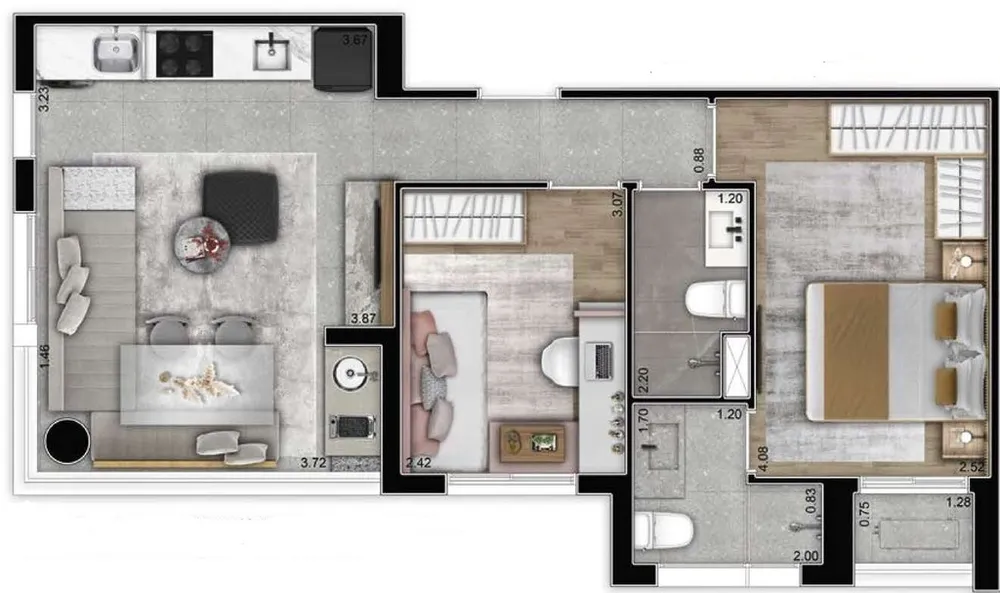 Apartamento, 1 quarto, 38 m² - Foto 14