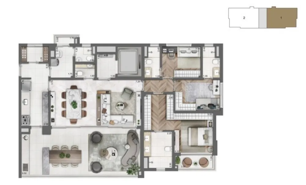 Apartamento, 3 quartos, 165 m² - Foto 11