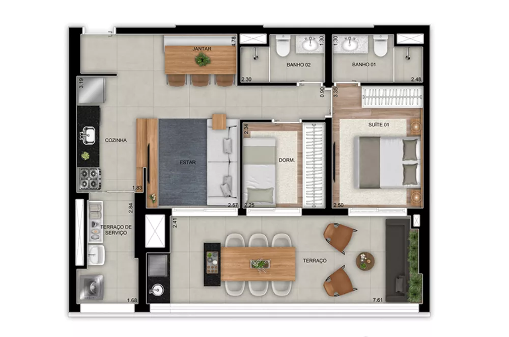 Apartamento, 2 quartos, 75 m² - Foto 5