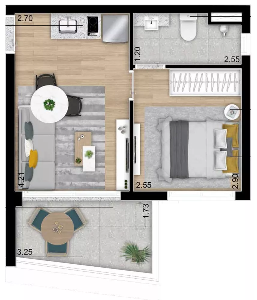 Apartamento, 1 quarto, 38 m² - Foto 4