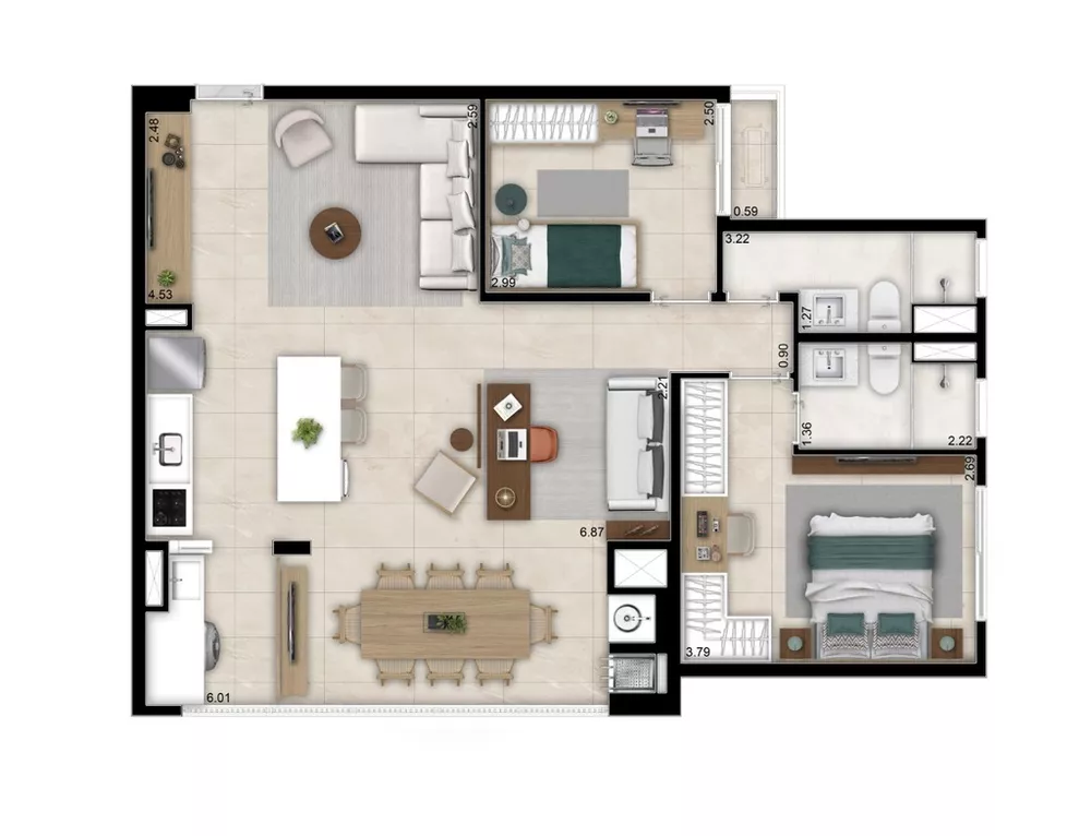 Apartamento, 3 quartos, 84 m² - Foto 6