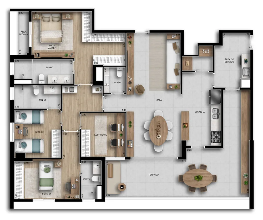 Apartamento, 4 quartos, 172 m² - Foto 16
