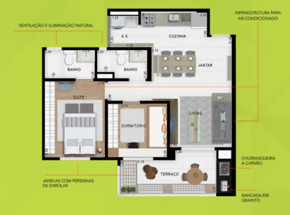 Apartamento, 2 quartos, 65 m² - Foto 13