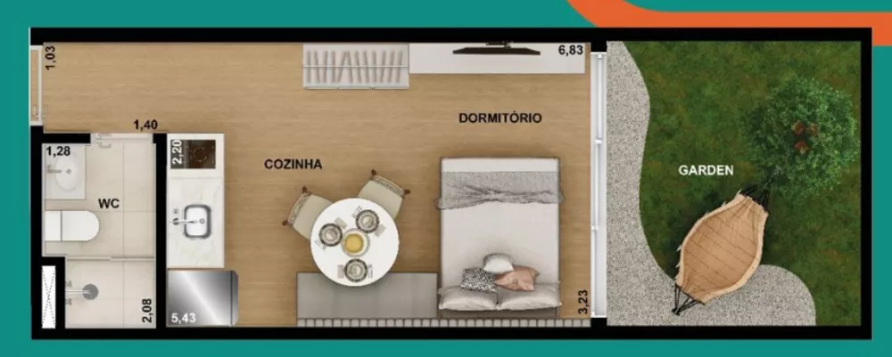 Apartamento, 1 quarto, 34 m² - Foto 13