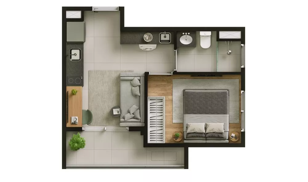 Apartamento, 1 quarto, 37 m² - Foto 2