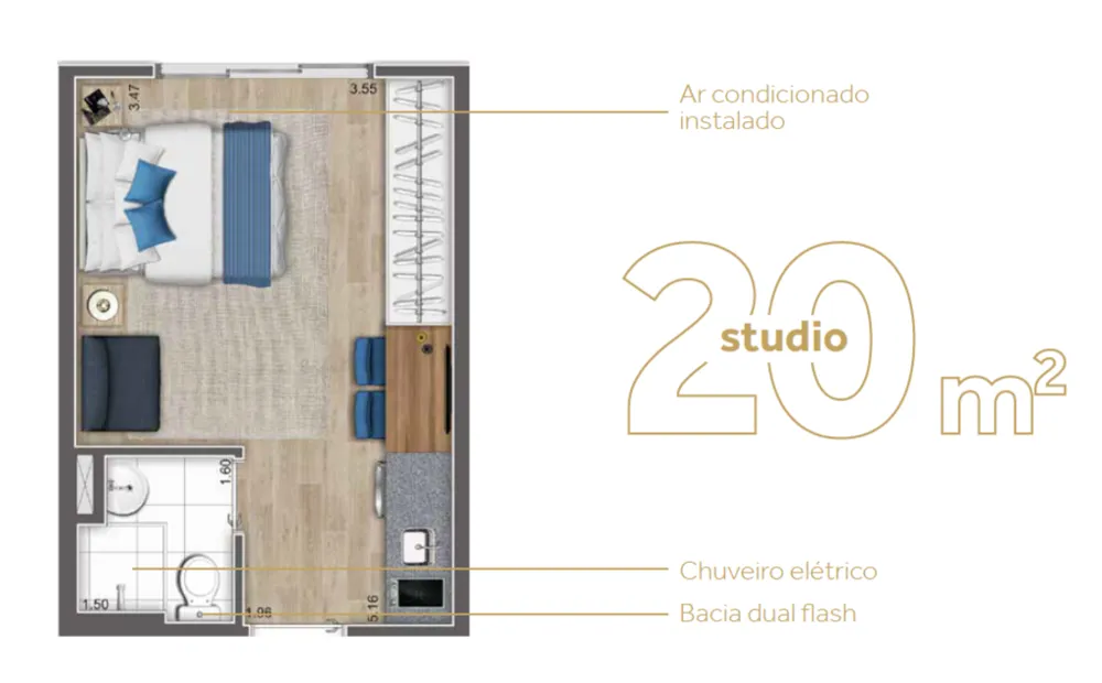 Apartamento, 1 quarto, 26 m² - Foto 16