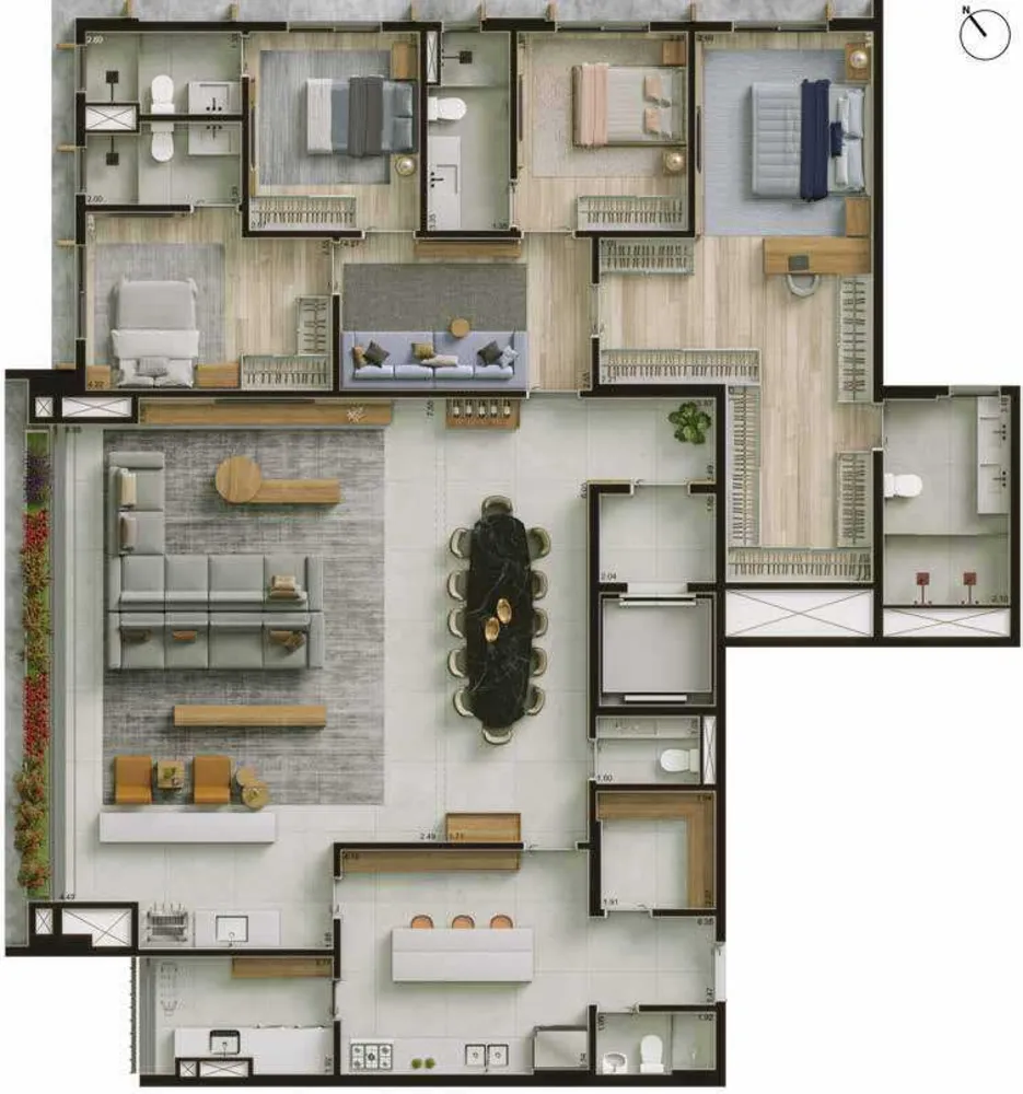 Apartamento, 3 quartos, 194 m² - Foto 19