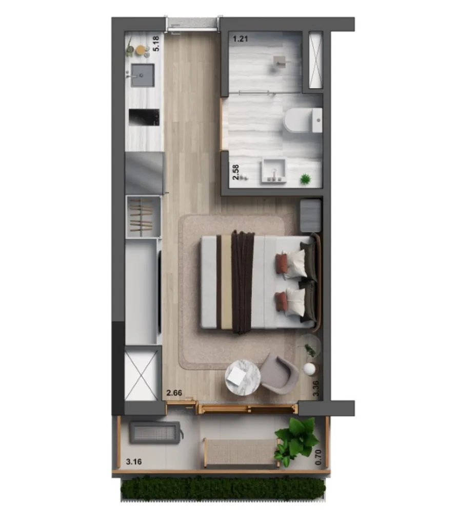 Apartamento, 1 quarto, 27 m² - Foto 16