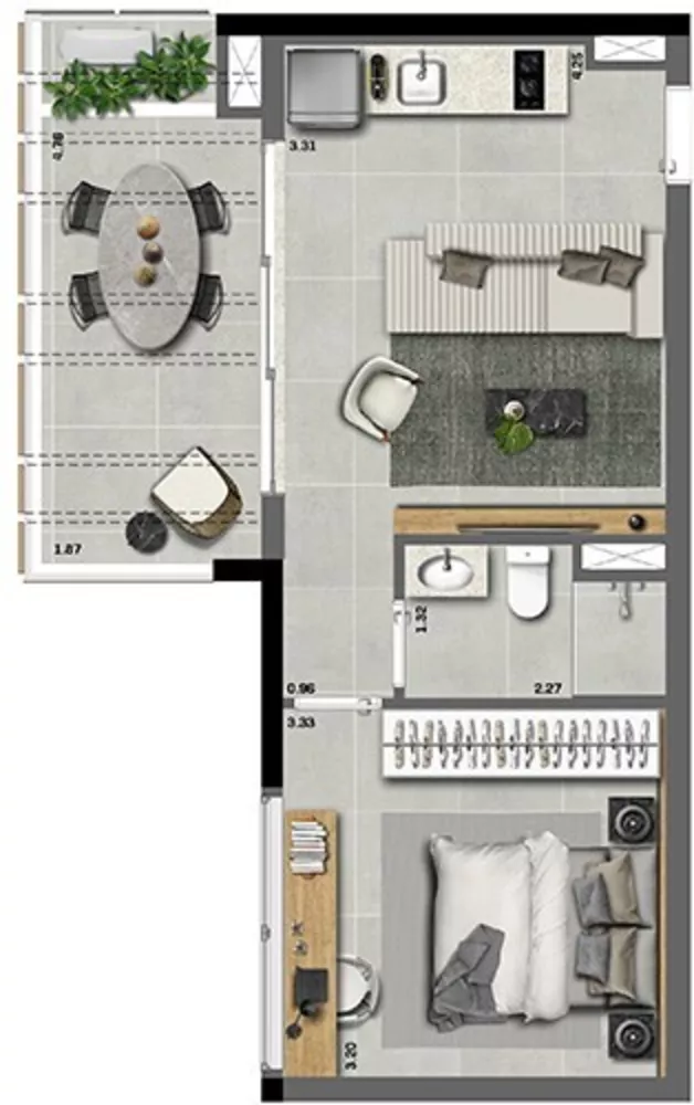 Apartamento, 1 quarto, 44 m² - Foto 9