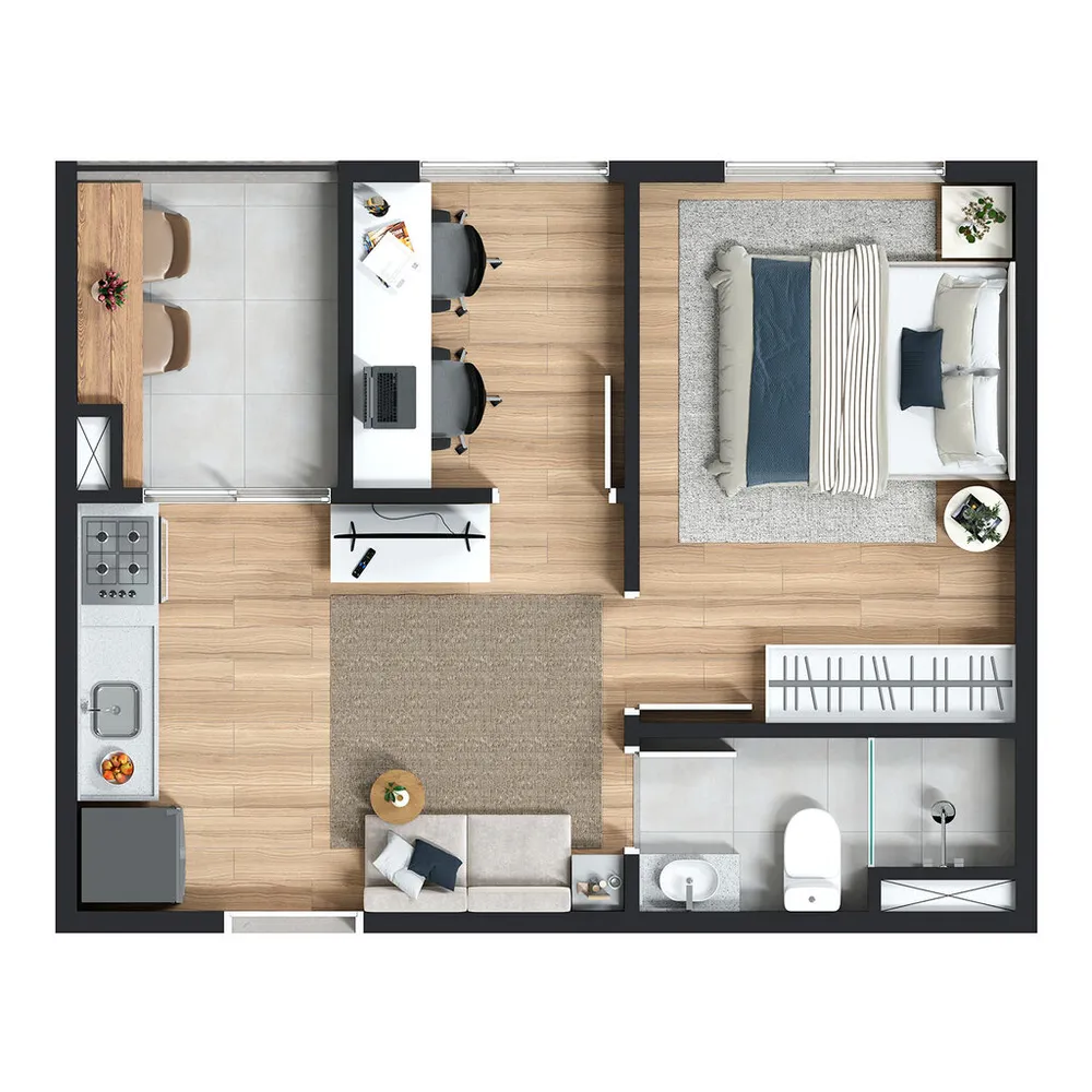 Apartamento, 1 quarto, 27 m² - Foto 9