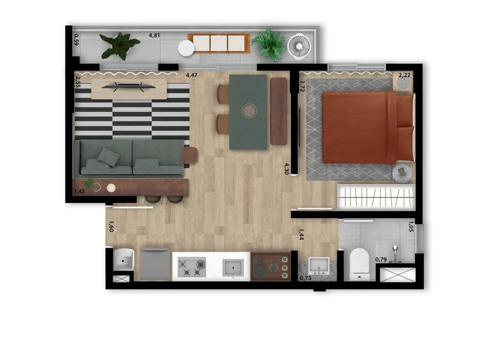 Apartamento, 2 quartos, 35 m² - Foto 20