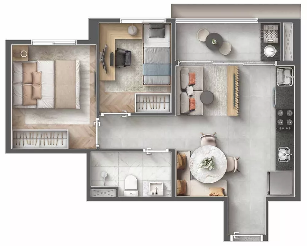 Apartamento, 2 quartos, 38 m² - Foto 1