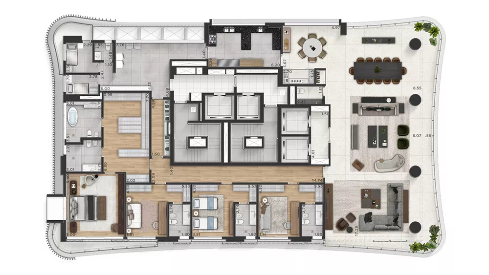 Apartamento, 4 quartos, 541 m² - Foto 3